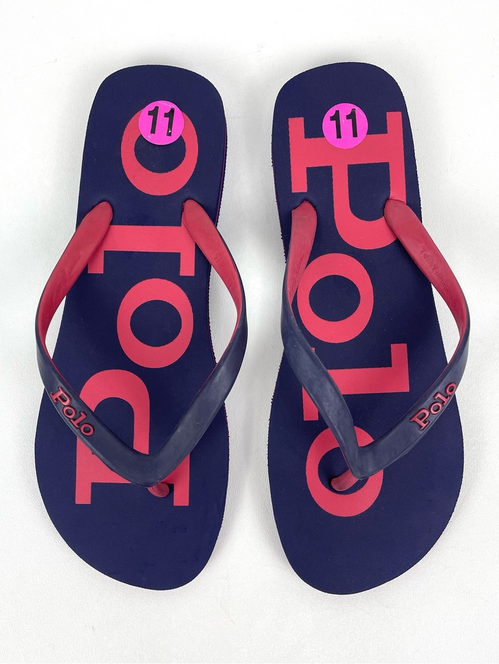Polo Ralph Lauren Bolt Flip Flop Sandal NEW Blue Red Mens Size 11